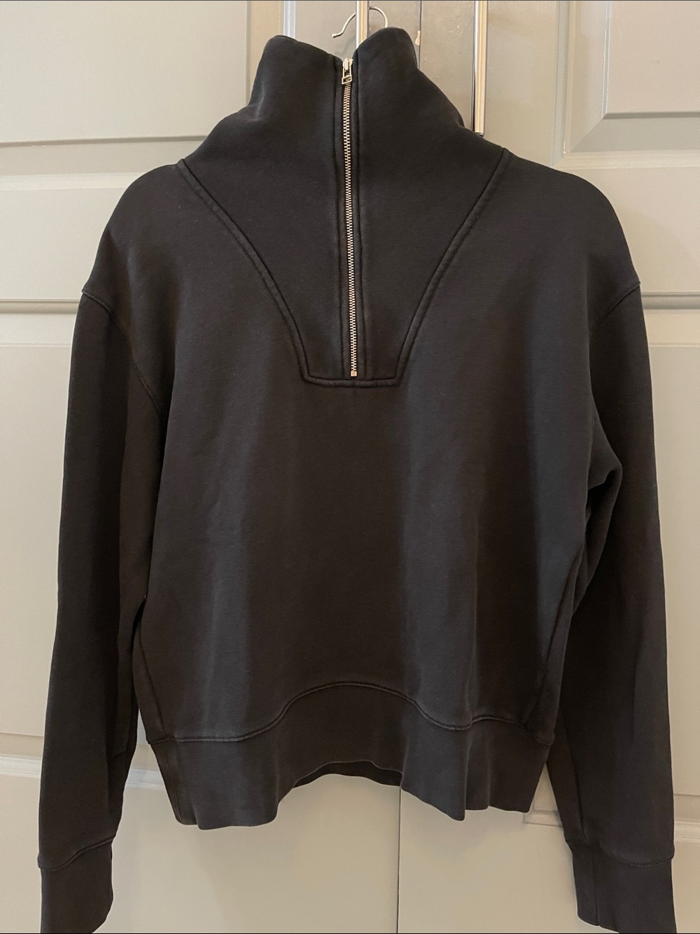 Norse Projects Black Half-Zip Pullover washed